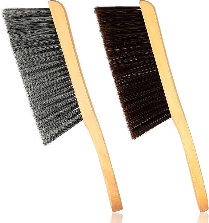 Patelai 2 Pieces Wooden Bench Brushes Fireplace Brush Natural Fiber Bench Soft by Patelai