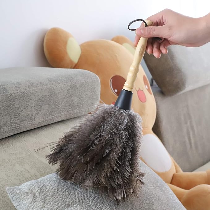 Natural Gray Ostrich Feather Duster, 2 Packs, Car Duster Interior/Exterior - Image 8