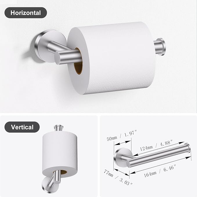 Lairuier Bathroom Hardware Set, 4-pieceTowel Holder Set Include Toilet Paper - Image 6