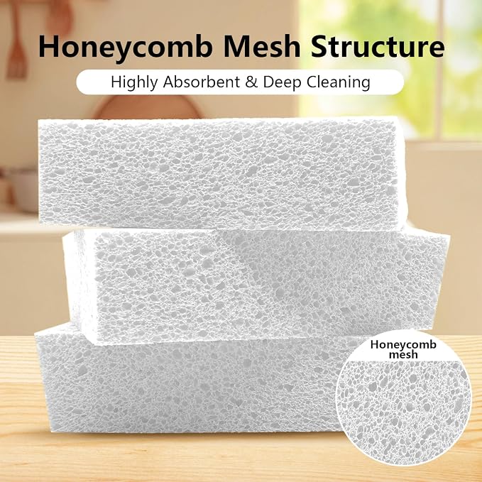 Cleaning and Washing Sponge, 3 Pack Large Extra Thick Heavy Duty Sponge - Image 3