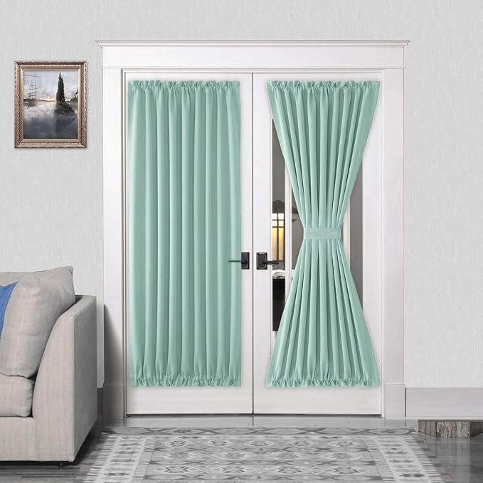 DWCN French Door Curtains – Rod Pocket Thermal Blackout Curtain by DWCN