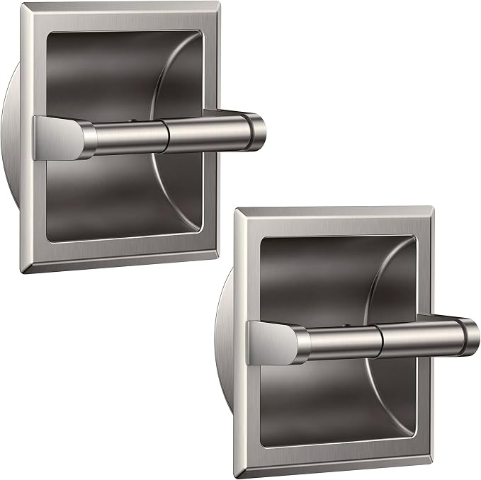 FORIOUS Recessed Toilet Paper Holder, Stainless Steel Durable Tissue Roll by FORIOUS