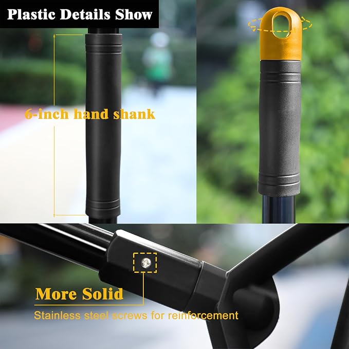 Heavy Duty Broom Outdoor Indoor, Upgraded Commercial Angle Brooms, Restaurant - Image 4