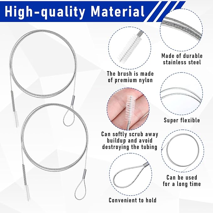 2 Pcs Long Tube Cleaner Brush, Extra Long Pipe Tube Cleaner Flexible Longs - Image 3