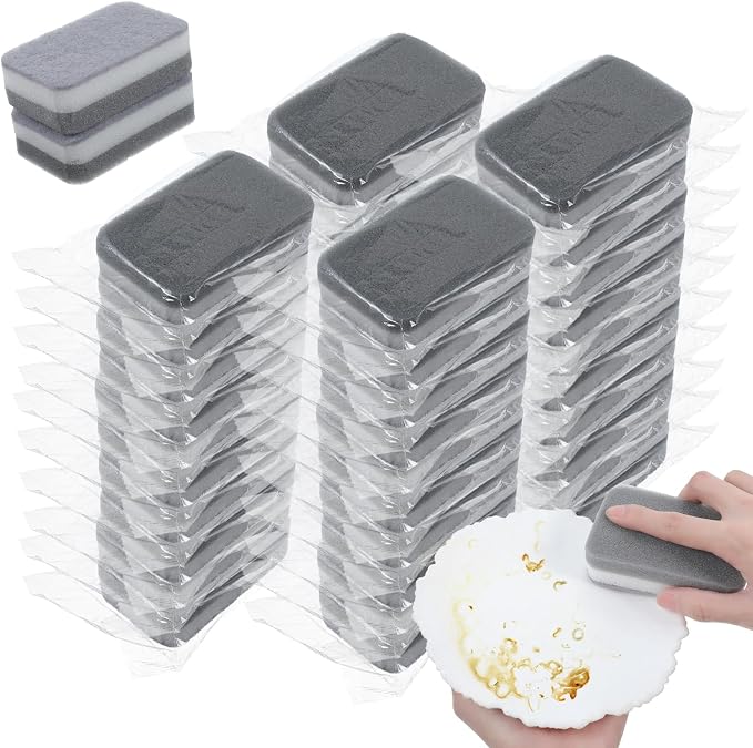 40 Pcs Kitchen Dishwashing Sponge Individually Wrapped Sponges, Bulk Non - Image 8
