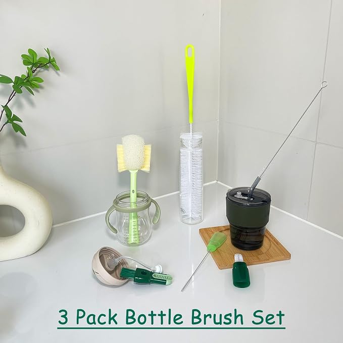 Water Bottle Brush with 5-in-1 Multi-Function, Baby Bottle Brush - Image 9