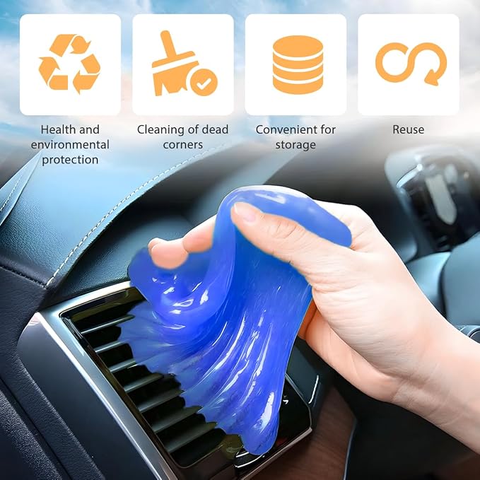 Car Cleaning Gel, Reusable Vehicle Air Vent Crevice Detailing Putty, Automotive - Image 3