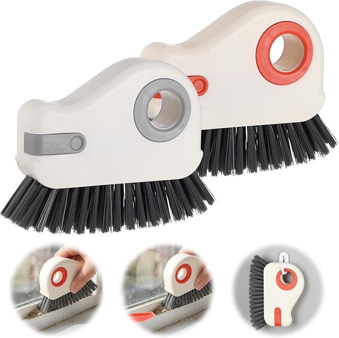 2Pcs 2 in 1 Groove Cleaning Brush, Hard Bristle Window Track Cleaning Tools - Image 9
