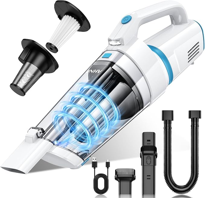 AHNR Handheld Vacuum Cordless, 16000PA Powerful Suction Hand Held Vacuum Dust by AHNR