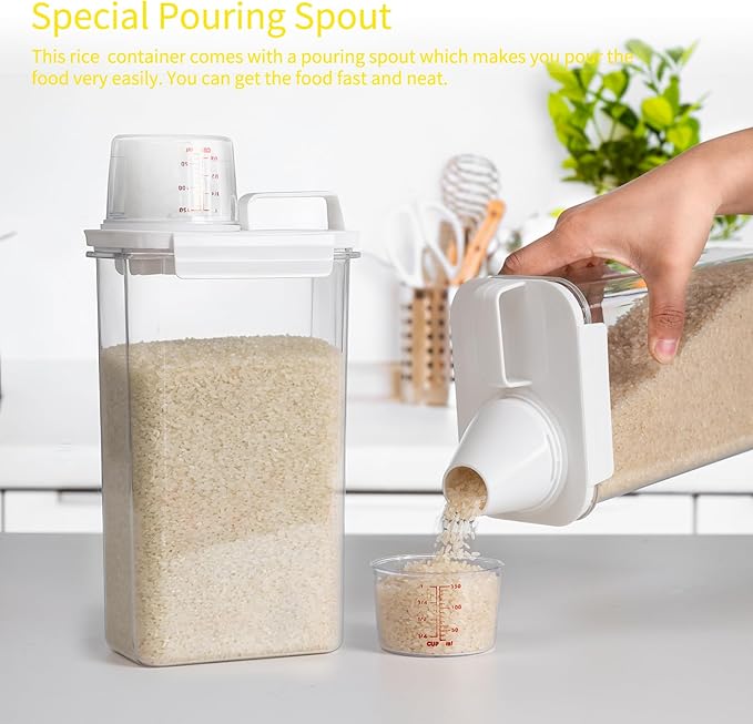 Rice Container, Rice Storage Container, 3-5 Lbs Tcereal Storage Container - Image 2