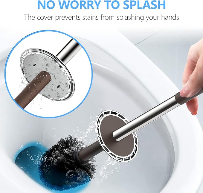 SetSail Toilet Brush, Compact Size Toilet Bowl Brush and Holder Toilet Brushes - Image 3