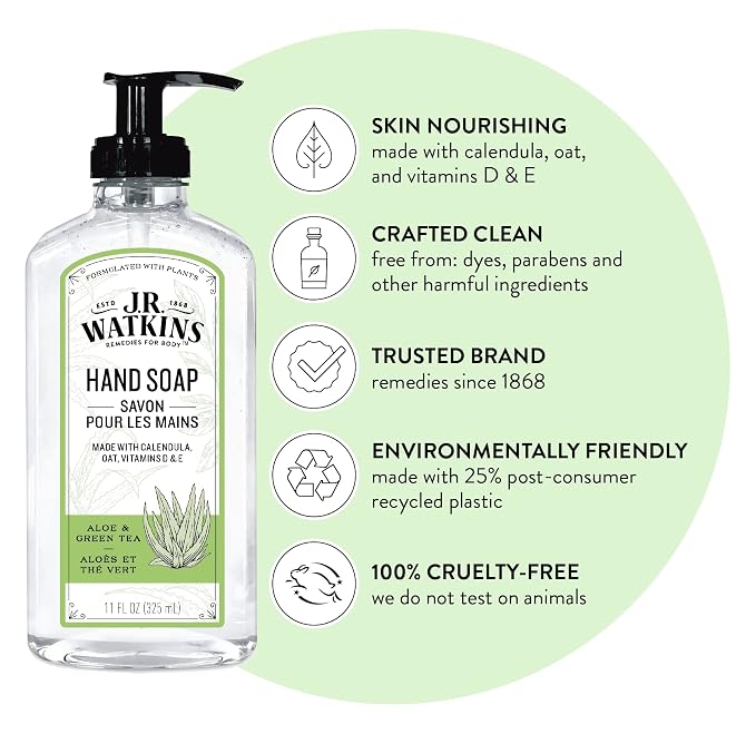 J.R. Watkins Gel Hand Soap, Scented Liquid Hand Wash - Image 2