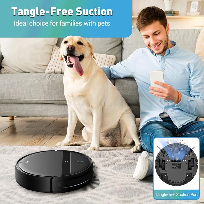Robot Vacuum and Mop Combo for Pet Hair & Large Homes – Smart App/Voice - Image 4