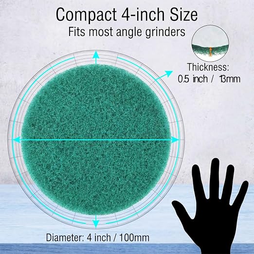 4 Inch Mixed Grit Drill Brush Scrubber Scouring Pads, Random Orbital Sander - Image 3