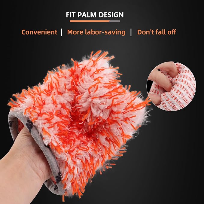 SPTA Microfiber Car Wash Mitt for Small Area, Plush Fiber Cloth Material - Image 5