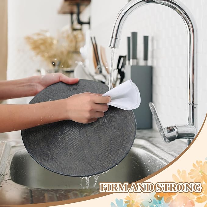 36 Pack Classic Reusable Cleaning Cloths Washable Cotton Kitchen Towels - Image 5