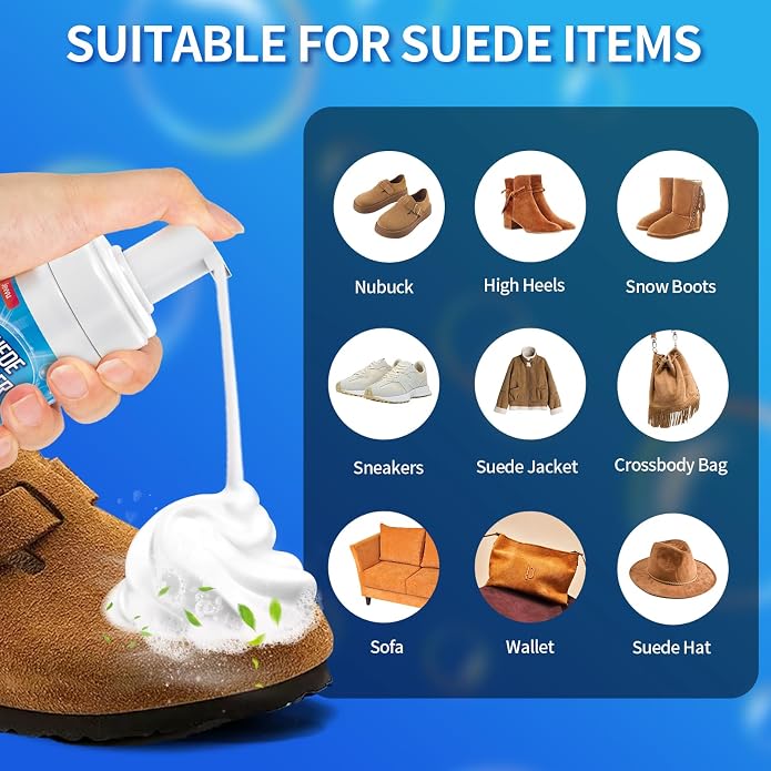 Suede Shoe Cleaner, 6.76 fl oz Suede and Nubuck Cleaning Kit - Image 5