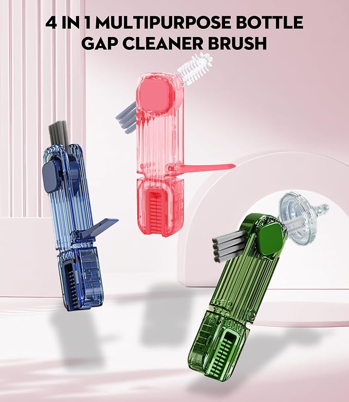 4 in 1 Cup Lid Gap Cleaning Brush, Mutipurpose Tiny Silicone Cup Holder Cleaner - Image 7