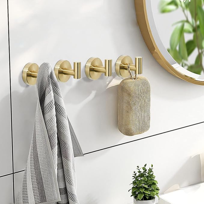 Brushed Gold Bathroom Hardware Set, 6 Pieces - Image 3