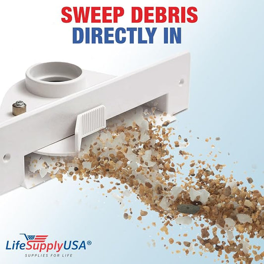 LifeSupplyUSA Central Vacuum Automatic Vac Dust Pan Sweep Inlet Valve White - Image 2
