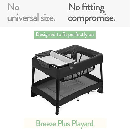 Pack and Play Sheets Fitted – Compatible with 4moms Breeze Plus Playard and Other Large Playpen Mattress – Snuggly Soft 100% Jersey Cotton – Cream + Brown – 2 Pack