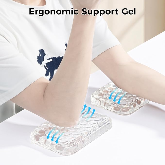 Ospelelf Ergonomic Elbow Rest for Desk, Gel Keyboard Wrist Rest Support - Image 4