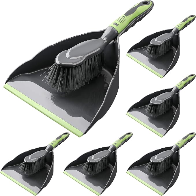 Zopeal 6 Set Dust Pan and Brush Set, Small Dustpan by Zopeal