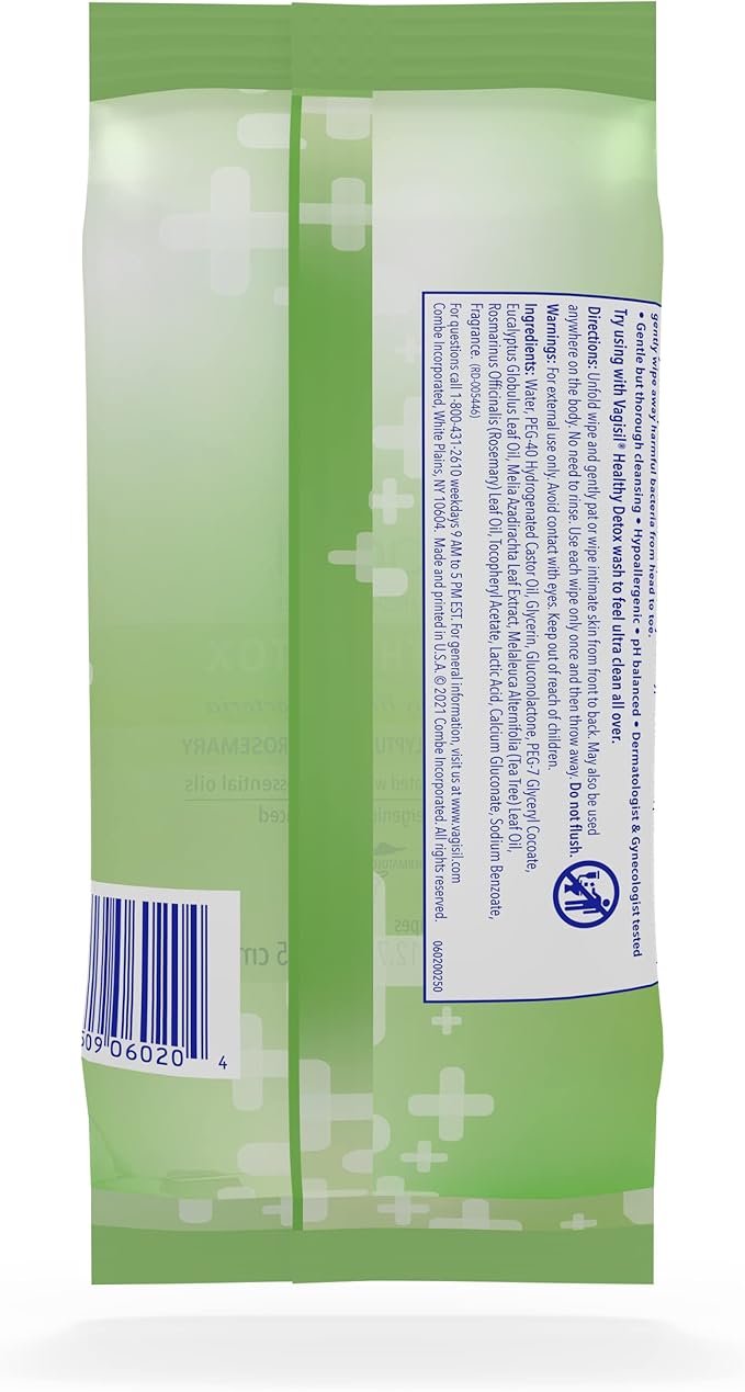 Vagisil Wipes for All Over Cleaning, Health Detox, Formulated - Image 2