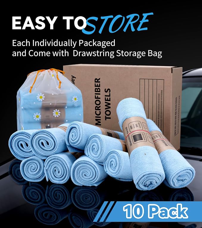 10-Pack 420GSM Premium Edgeless Microfiber Towels - Image 7