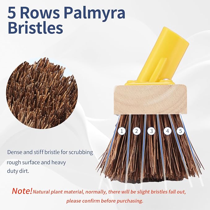 Floor Scrub Brush with Long Handle - Image 2
