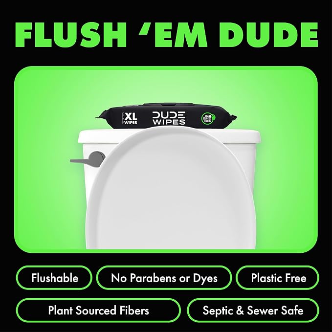 DUDE Wipes - Flushable Wipes - 3 Pack - Image 3