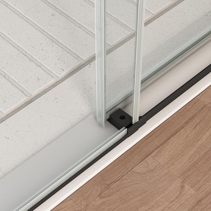 Sunrosa 60" W x 76" H Frameless Shower Door, Sliding Shower Door - Image 3