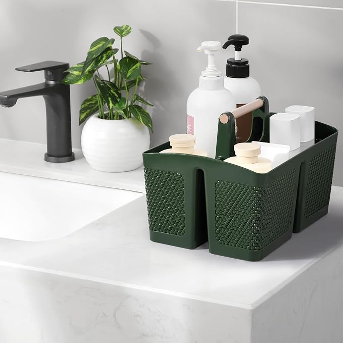 rejomiik Portable Shower Caddy Basket Plastic Cleaning Caddy Organizer Storage - Image 2