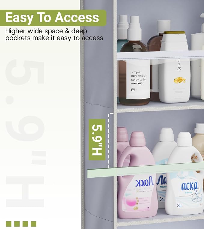 AOODA 2 Pack Over the Door Organizer, Large Capacity Closet Door Hanging - Image 4