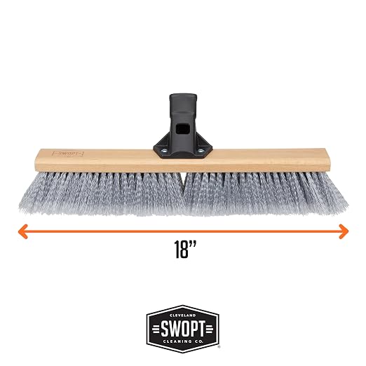 SWOPT 18” Premium Multi-Surface Push Broom Head — Indoor and Outdoor Push Broom - Image 6