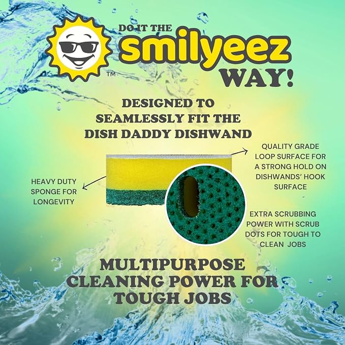 Smilyeez Green Dotted Heavy Duty Scrubbing Sponge Refill - Image 4