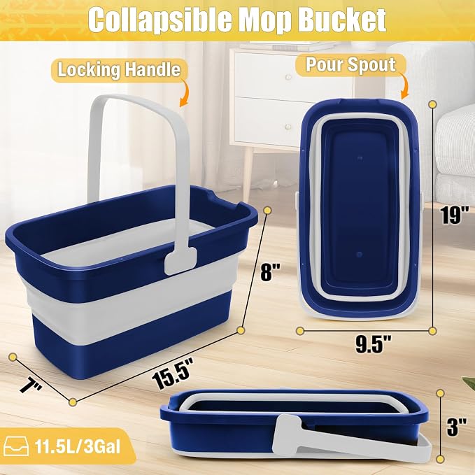 Collapsible Mop Bucket for Cleaning - Image 2