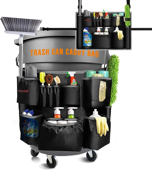Trash Can Caddy Bag for 32-55 Gallon Garbage Bin, Hongmed Caddy for Commercial by Hongmed