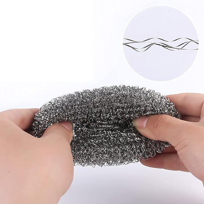 48 Pack Stainless Steel Scourers Sponges by XXJXING, Steel Wool scrubbers - Image 2