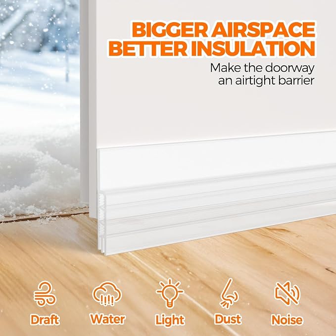 Holikme Weather Stripping 41 inch Door Draft Stopper Under Door Draft Blocker - Image 2
