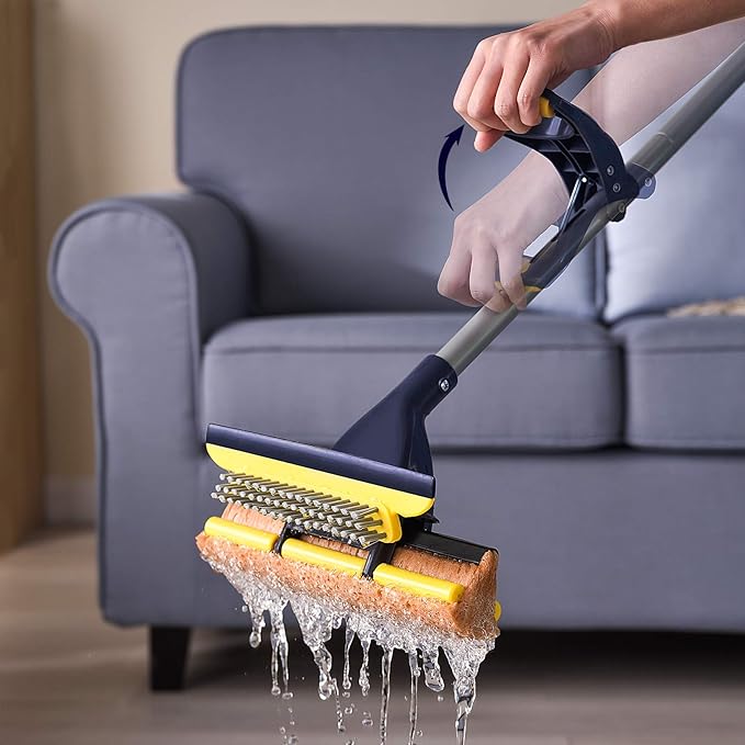 Yocada Sponge Mop Home Commercial Use Tile Floor Bathroom Garage Cleaning - Image 6