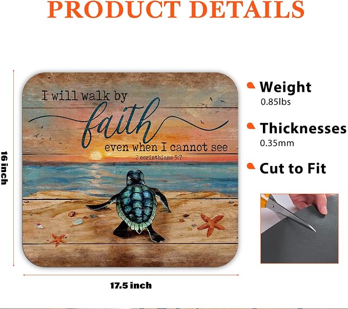 Sea Turtle Christian Dish Drying Mat - Image 6