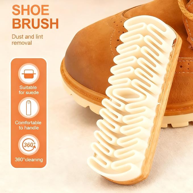 2-in-1 Suede Brush and Eraser, Soft Rubber Shoe Brush & Suede Shoe Cleaner - Image 4