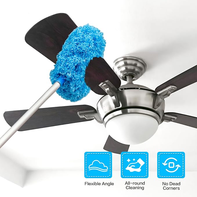 Ceiling Fan Cleaner Duster Reusable Microfiber Ceiling Fan Blade Cleaner - Image 2