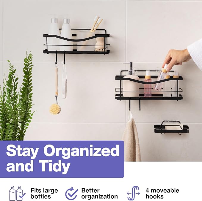 KINCMAX Shower Caddy and Soap Holder Set, Rustproof SUS304 Stainless Steel - Image 6