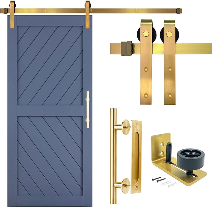 Rio Salto Gold Barn Door Hardware Kit Sliding Door Hardware Modern Barn by RioSalto