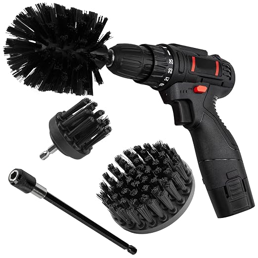 Drill Brush Attachment Kit, 4-Piece Cleaning Kit - Image 2