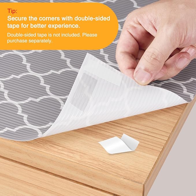 Glotoch Shelf Liner for Kitchen Cabinets Non Adhesive, Waterproof Shelf Paper - Image 4