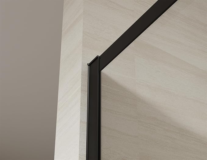 Shower Screen 36" x 76" Half Frameless Shower Wall Panel, Tempered Glass 3/8 - Image 8