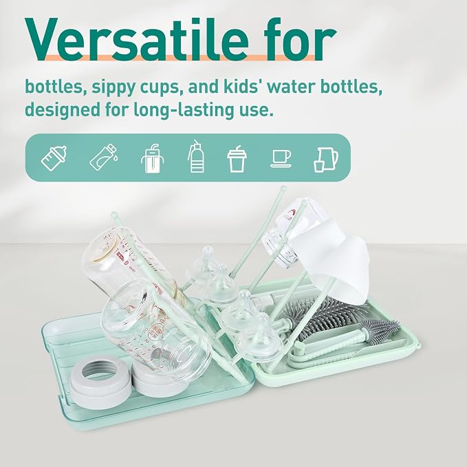Baby Bottle Brush Set, 6-in-1 Travel Bottle Cleaning Kit - Image 5